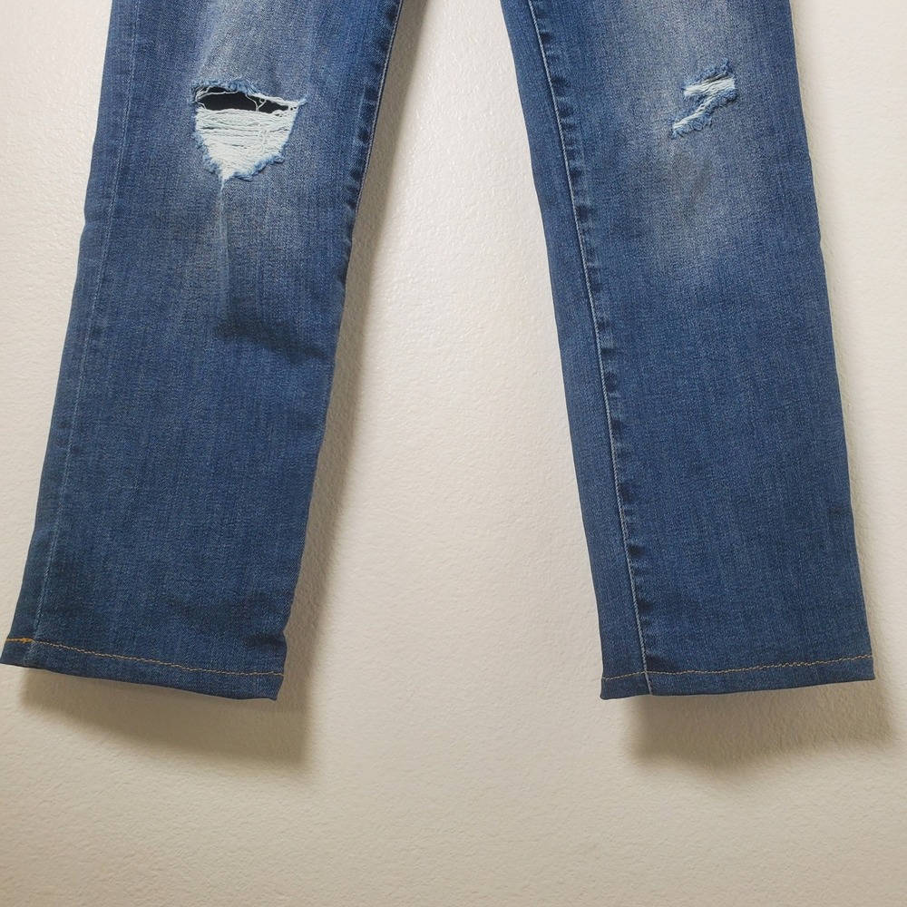 KUT from the Kloth Reese High Rise Fab Ab Ankle Straight Leg Jeans Blue Size 10 - Picture 7 of 13